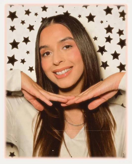 The print with a stars backdrop